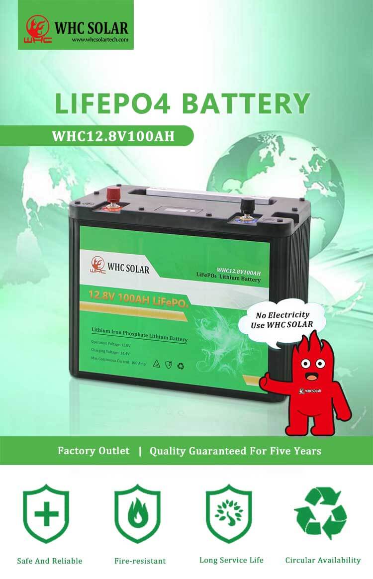 WHC12.8V 100AH LiFePO4 Battery 1 1