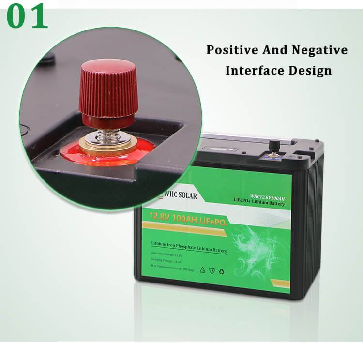 WHC12.8V 100AH LiFePO4 Battery 4