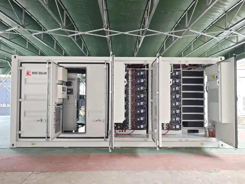 Commercial energy storage system components with solar battery and ESS inverter