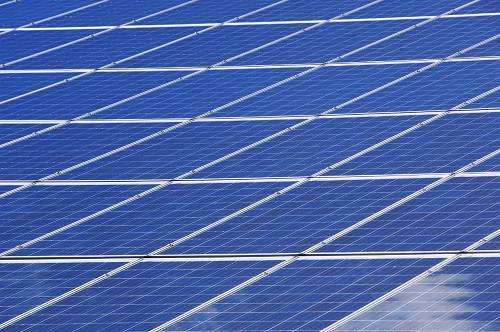 Rows of solar panels