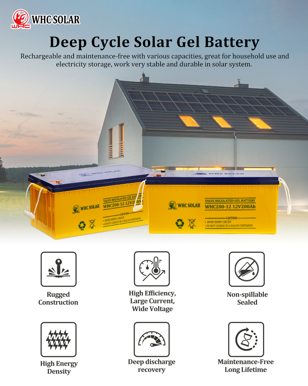 batterie au gel solaire
