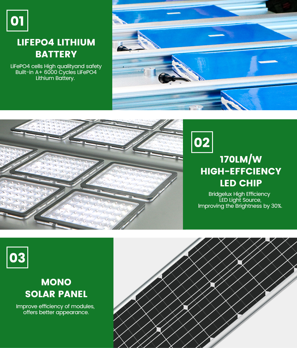 all in one led solar street light