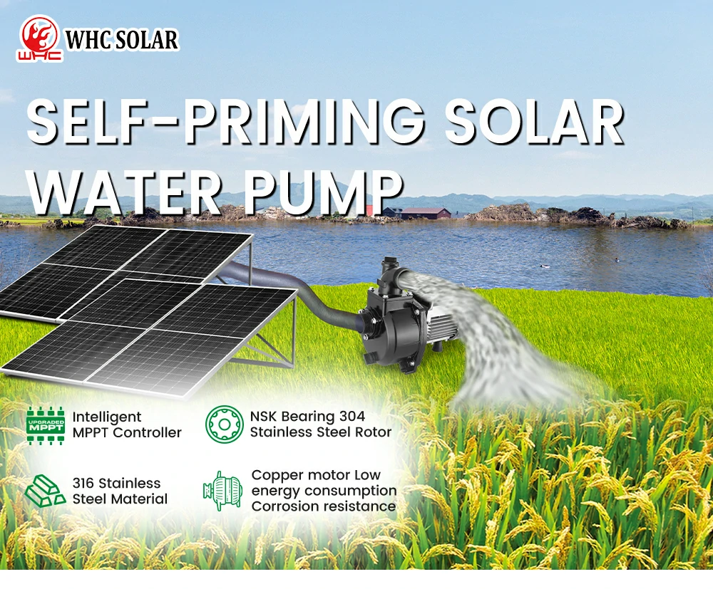 solar self-priming water pump