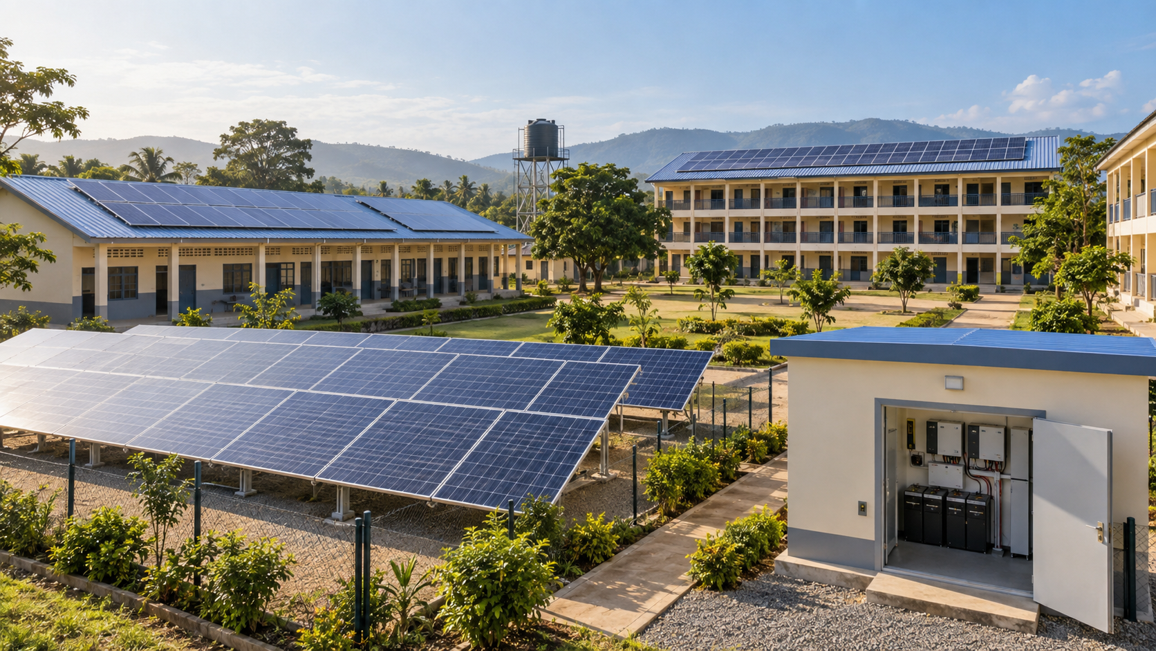 school solar system solution for an African boarding school