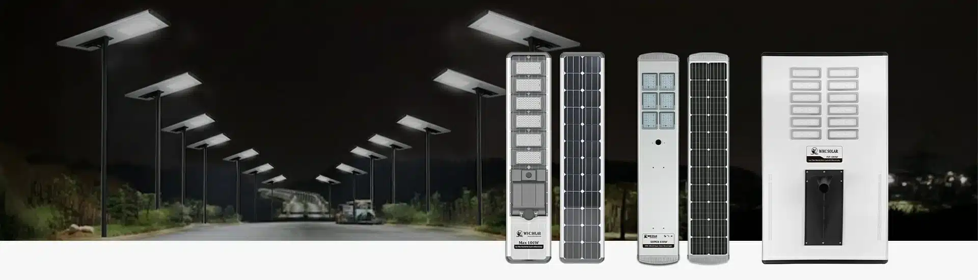 WHC Integrated Street Light Product Range WHC integrated solar street light product range for distributor after-sales planning
